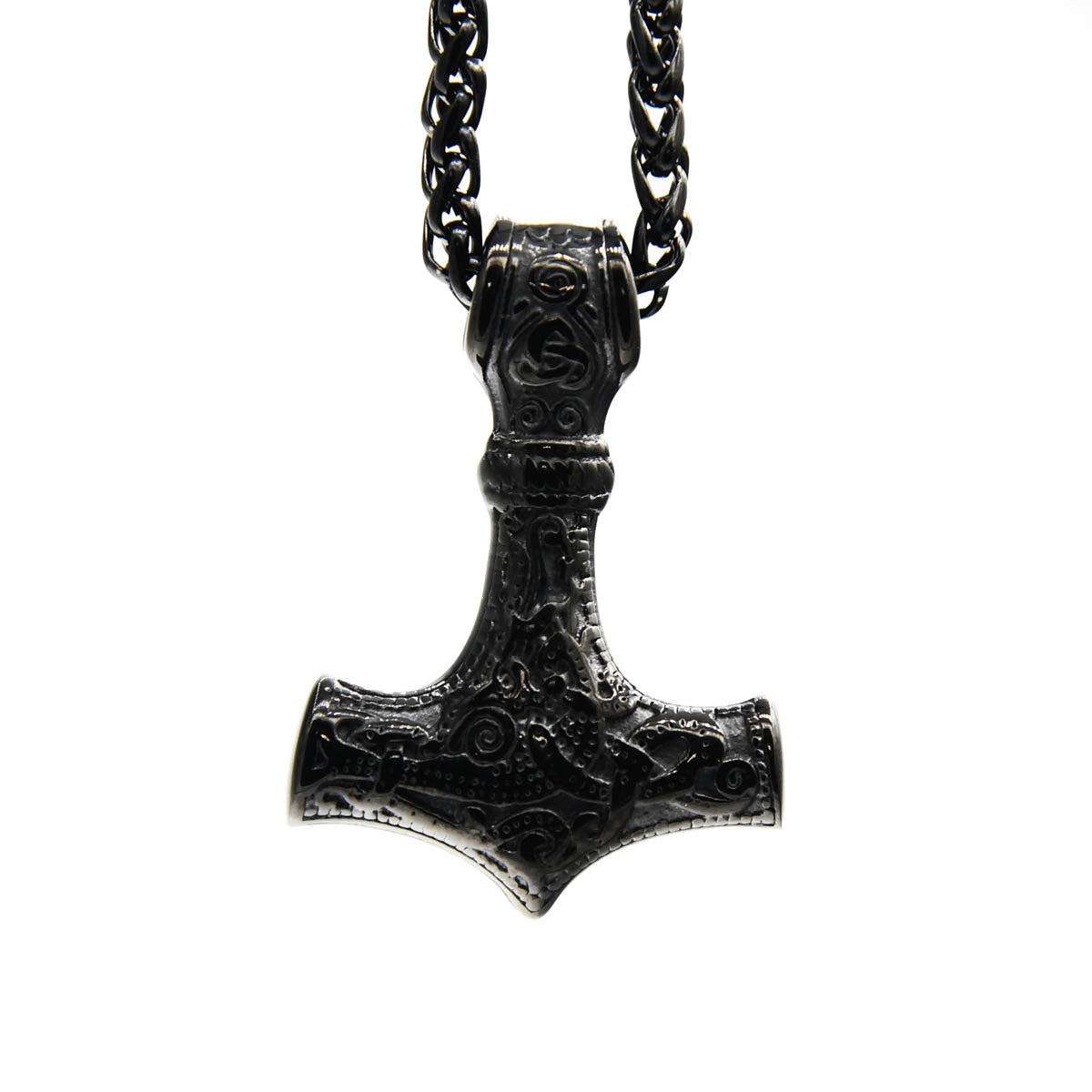 Old Norse Thor's Hammer Necklace – Celtic Crystal Design Jewelry